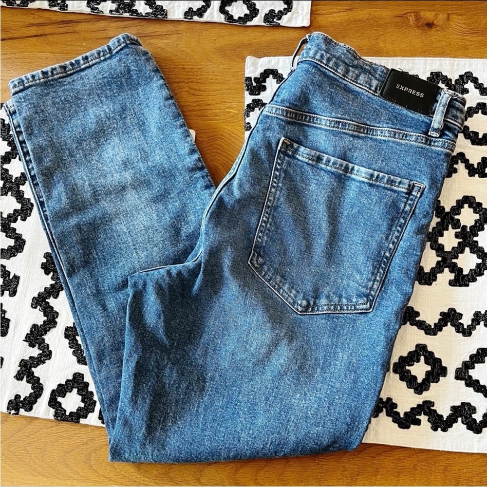 Express 1980s stonewash slim super high-rise denim jeans women’s size 12